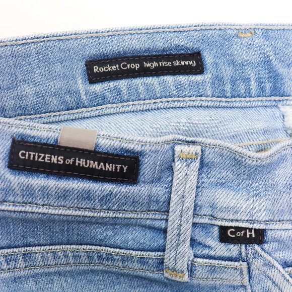 Citizens Of Humanity Rocket Crop High Rise Skinny Jeans Stretch Soft Fade 26 - Picture 5 of 8